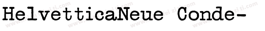 HelvetticaNeue Conde字体转换